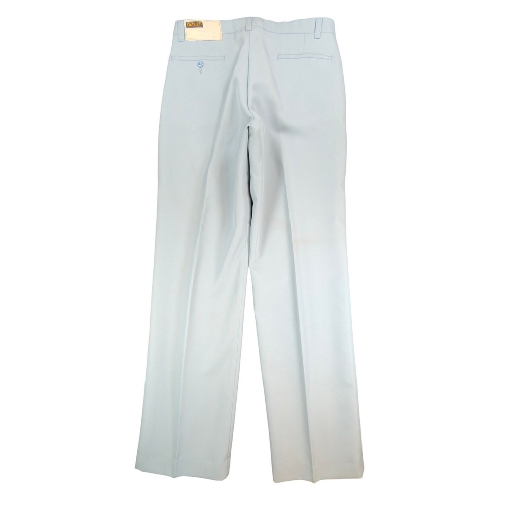 Dee Cee Vintage 70s Dress Pants Mens 32x32 Light Blue Slacks USA NOS NWT
